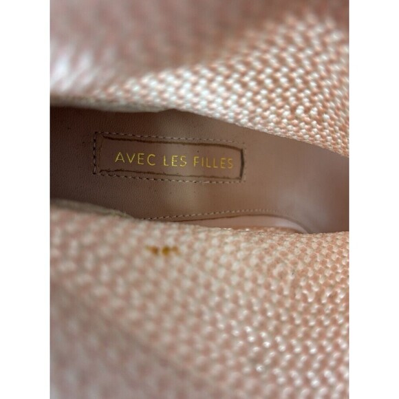 Avecs Les Filles Mariah Sock Booties Pink 10 M Peep Toe Knit - Picture 12 of 15